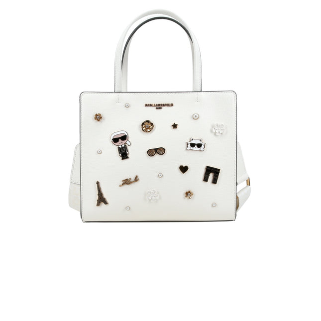 Maybelle Satchel Snow Wht Pin