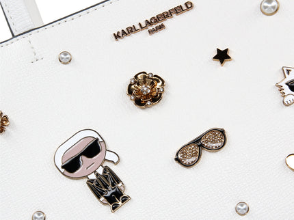Maybelle Satchel Snow Wht Pin