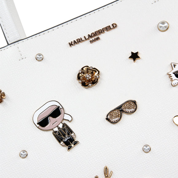 Maybelle Satchel Snow Wht Pin