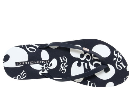 FLORAL ELEVATED BEACH SANDAL - SPACEBLU