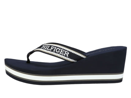 HILFIGER WEDGE BEACH SANDAL - SPACEBLU