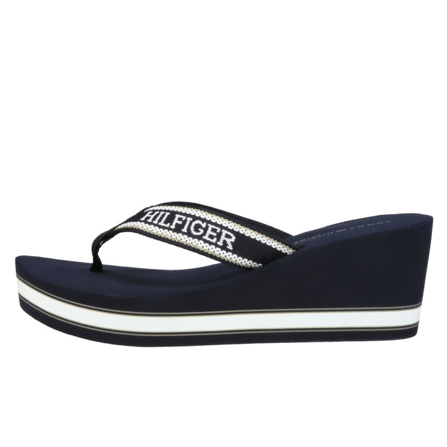 HILFIGER WEDGE BEACH SANDAL - SPACEBLU