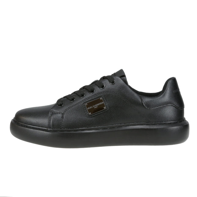 Side Logo Plate Lace Up Sneake