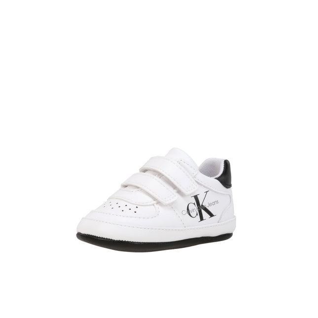 LOW CUT VELCRO SHOE - WHTBLK
