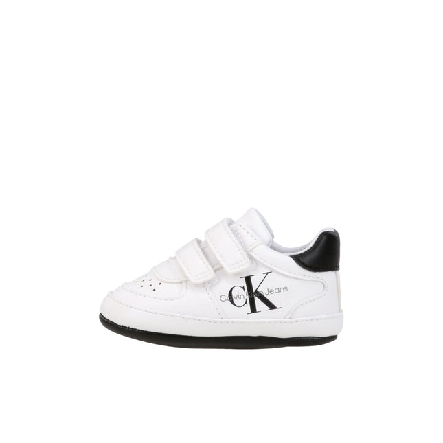 LOW CUT VELCRO SHOE - WHTBLK