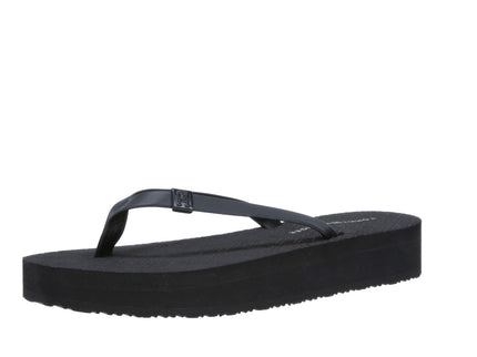 MONOGRAM BEACH SANDAL - BLACK