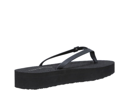 MONOGRAM BEACH SANDAL - BLACK