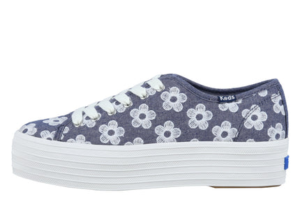 Triple Up Chambray Floral Embr