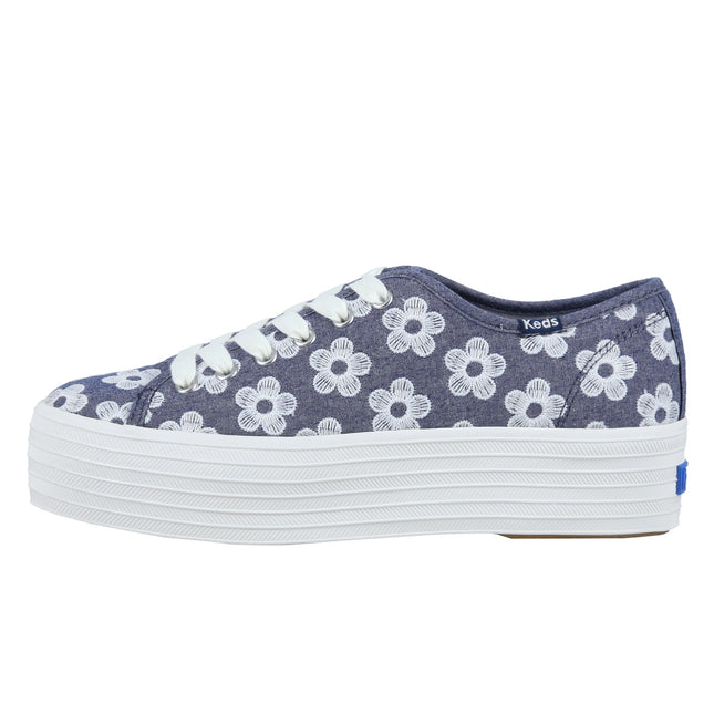 Triple Up Chambray Floral Embr