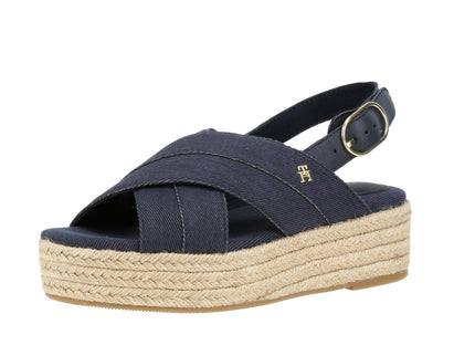 Denim Espadrille Platform Sand