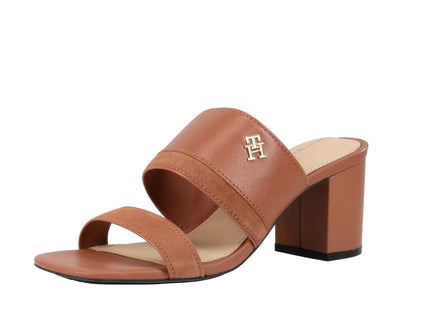 Leather & Suede Block Heel Mul