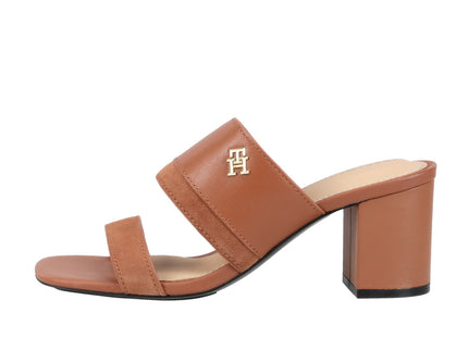 Leather & Suede Block Heel Mul