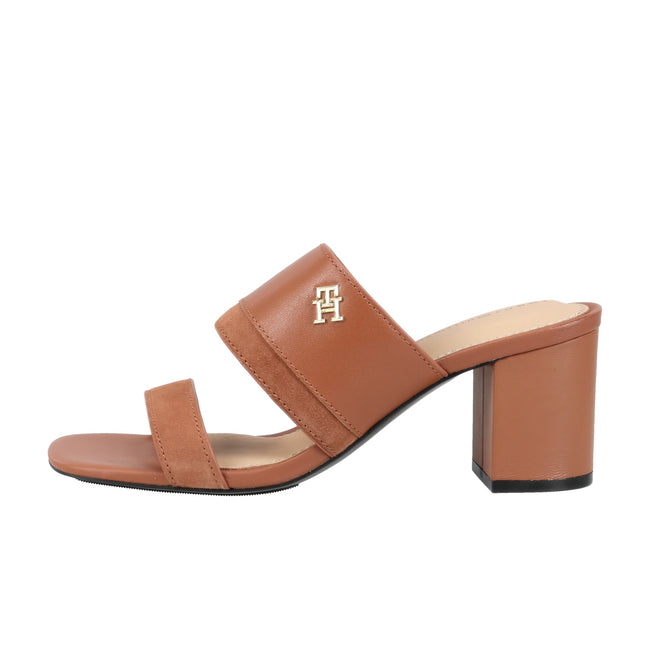Leather & Suede Block Heel Mul