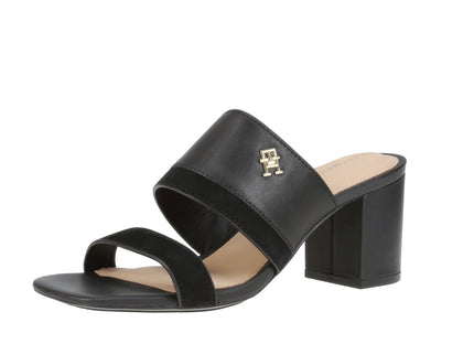 Leather & Suede Block Heel Mul