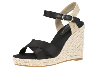 Satin High Wedge Espadrille