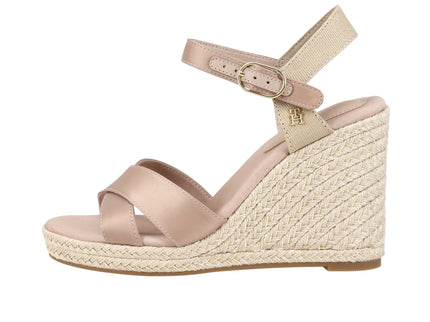 Satin High Wedge Espadrille