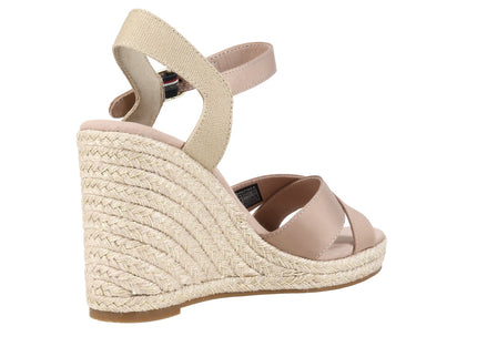 Satin High Wedge Espadrille