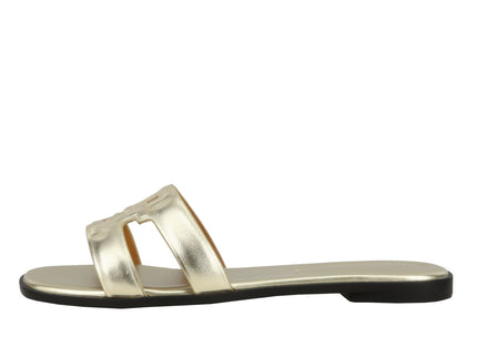 Th Logo Strap Mule Gold
