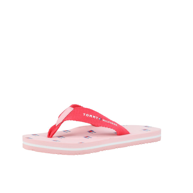 Flag Print Flip Flop Pink Fuch
