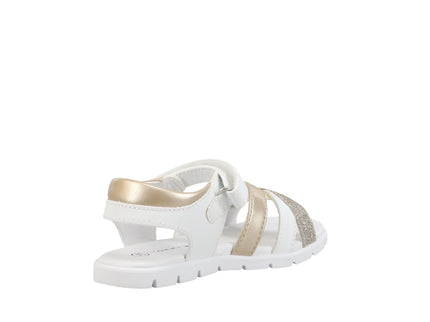 Velcro Sandal White/Gold