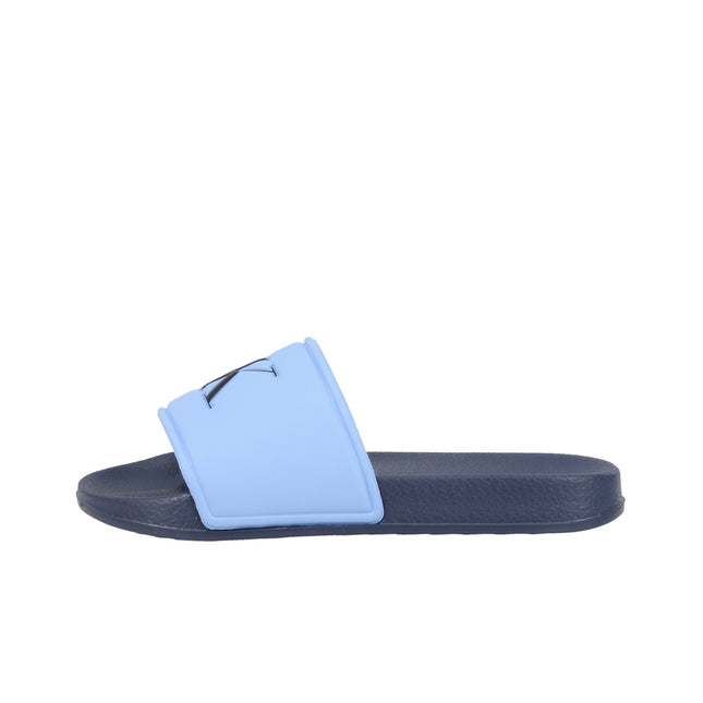 Logo Print Pool Slide Blue Sky