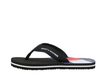FLAG PRINT FLIP FLOP BLACK