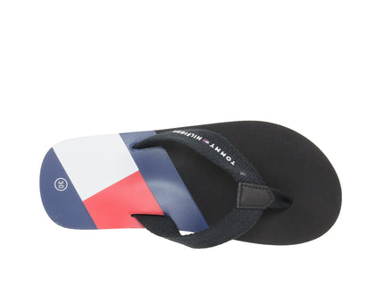 FLAG PRINT FLIP FLOP BLACK