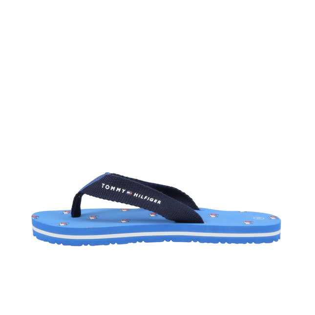 Flag Print Flip Flop Royal Blu