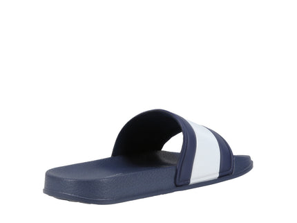 Flag Print Pool Slide Blue