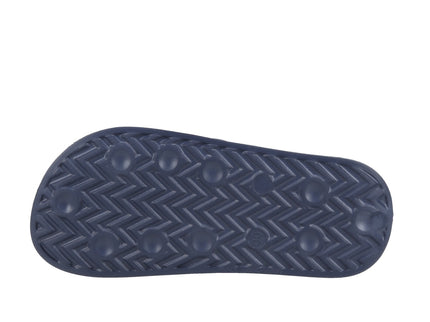 Flag Print Pool Slide Blue