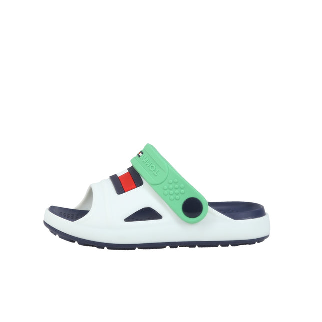 Comfy Sandal White Green