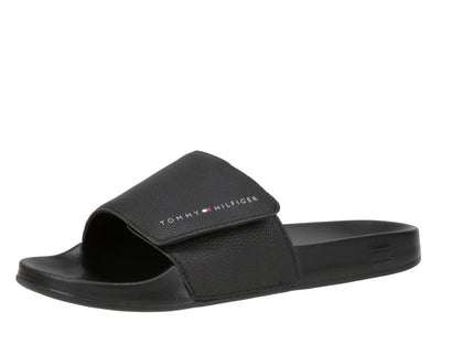 STRAPPY HILFIGER POOL SLIDE - BLACK