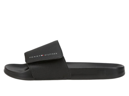 STRAPPY HILFIGER POOL SLIDE - BLACK