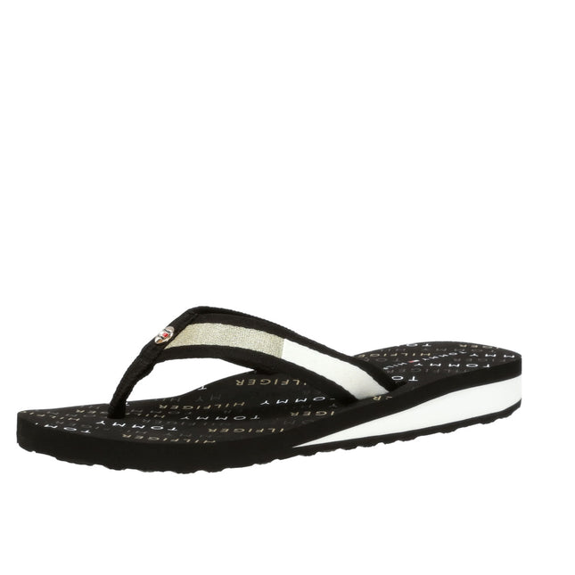 TH FLAG MID WEDGE BEACH SANDAL L - BLK