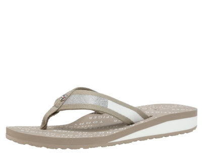 TH FLAG MID WEDGE BEACH SANDAL L - STONE