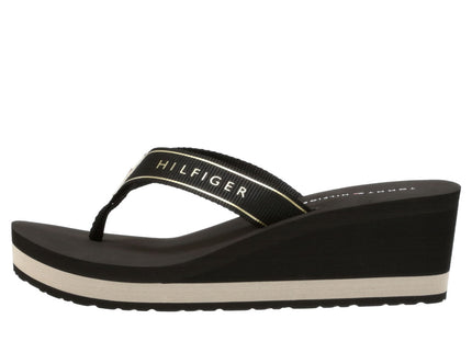 TH SHINE DETAIL H WEDGE SANDAL - BLK
