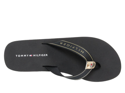 TH SHINE DETAIL H WEDGE SANDAL - BLK