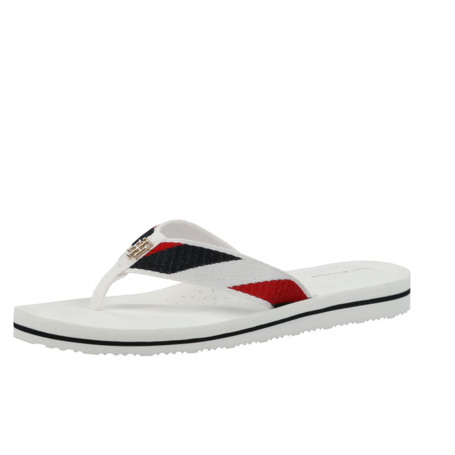 TH STRIPY COMFORT BEACH SANDAL - WHT