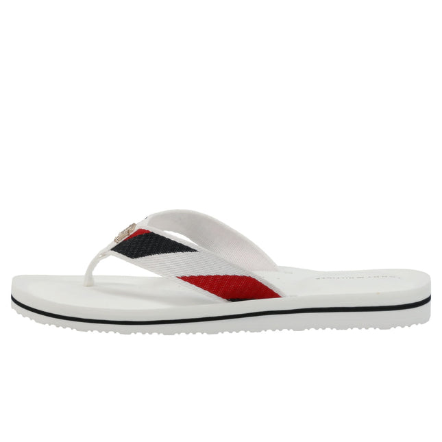 TH STRIPY COMFORT BEACH SANDAL - WHT