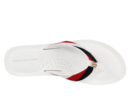 TH STRIPY COMFORT BEACH SANDAL - WHT