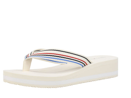 WEDGE STRIPES BEACH SANDAL - CALICO