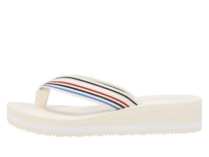WEDGE STRIPES BEACH SANDAL - CALICO