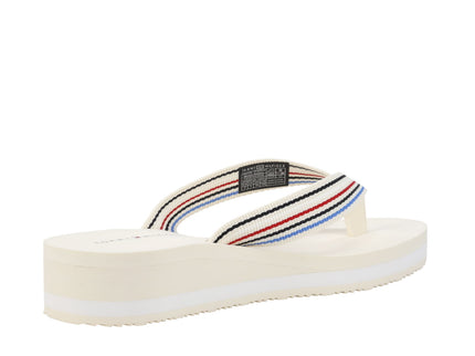 WEDGE STRIPES BEACH SANDAL - CALICO